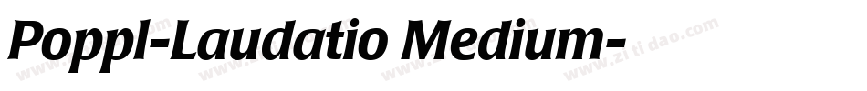 Poppl-Laudatio Medium字体转换